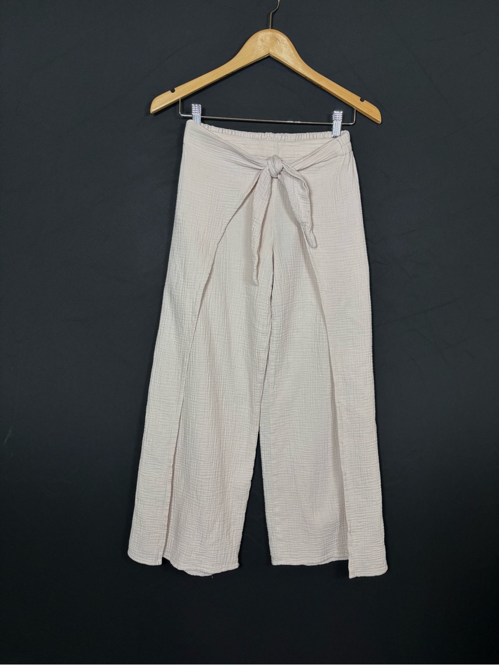 Young Fabulous & Broke Cream Wide-Leg Tie-Waist Pants - Picture 2 of 7
